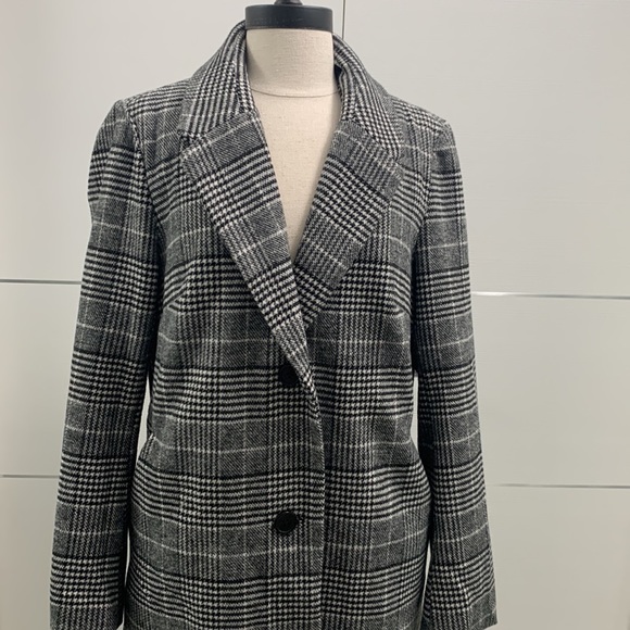 Ellos NWT Wool-Blend Long Plaid Coat size 10 - Picture 7 of 16